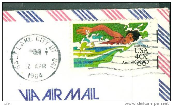 Lettre Pour La Suisse Oblitéré Salt Lake City En 1984 - Bb12524 - Storia Postale