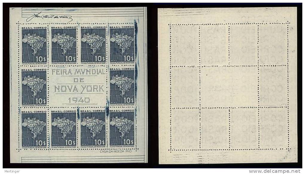 Brasilien Brazil Block 3-5 (*) NEW YORK 1940 - Blocs-feuillets