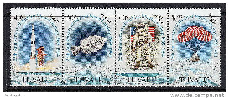 B5043 TUVALU 1994, SG716-719  25th Anniv 1st Moon Landing,  MNH - Tuvalu (fr. Elliceinseln)