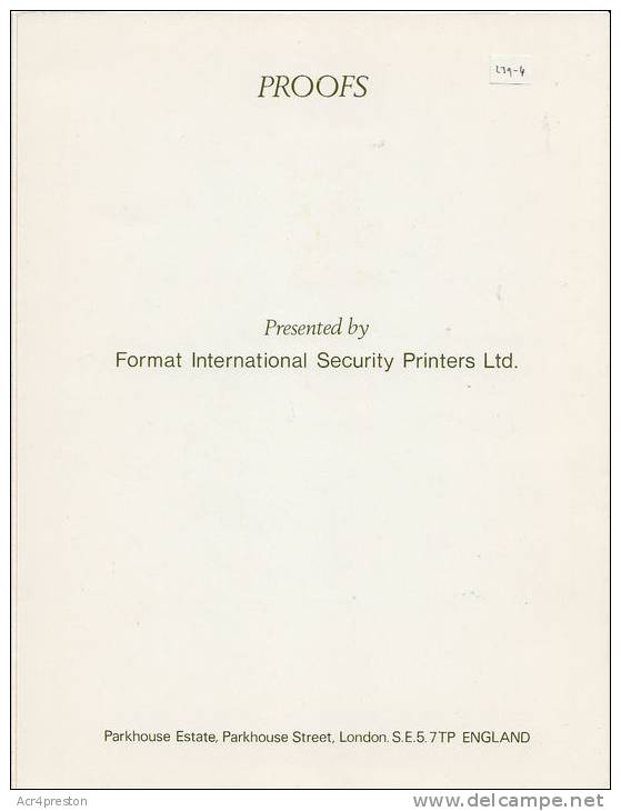 H0013L  MONTESERRAT 1985, SG629 National Emblems, 3-page Proof Card - Montserrat