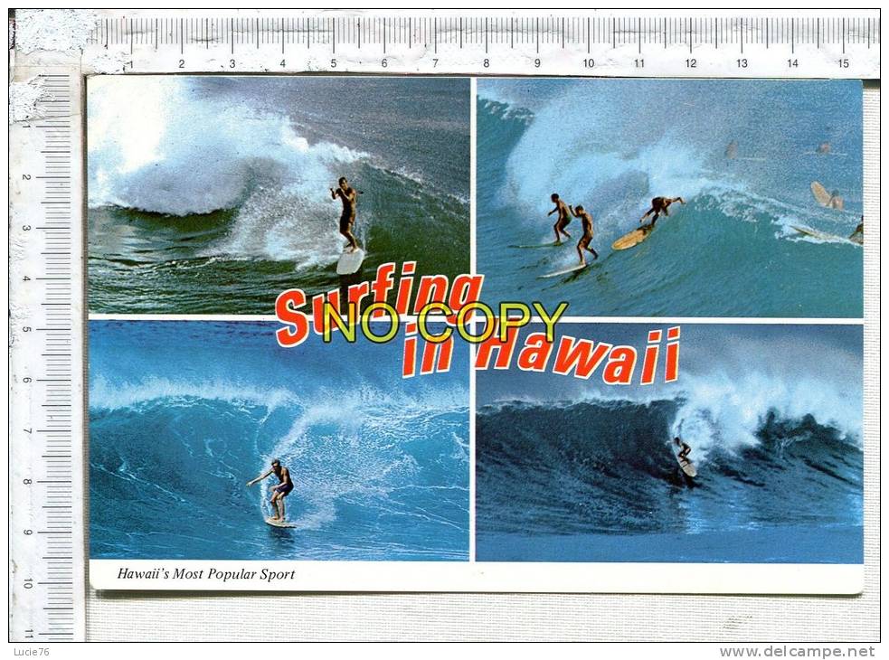 HAWAII'S  MOST  POPULAR  SPORT  -  Surfing In Hawaii - 4 Vues - Autres & Non Classés