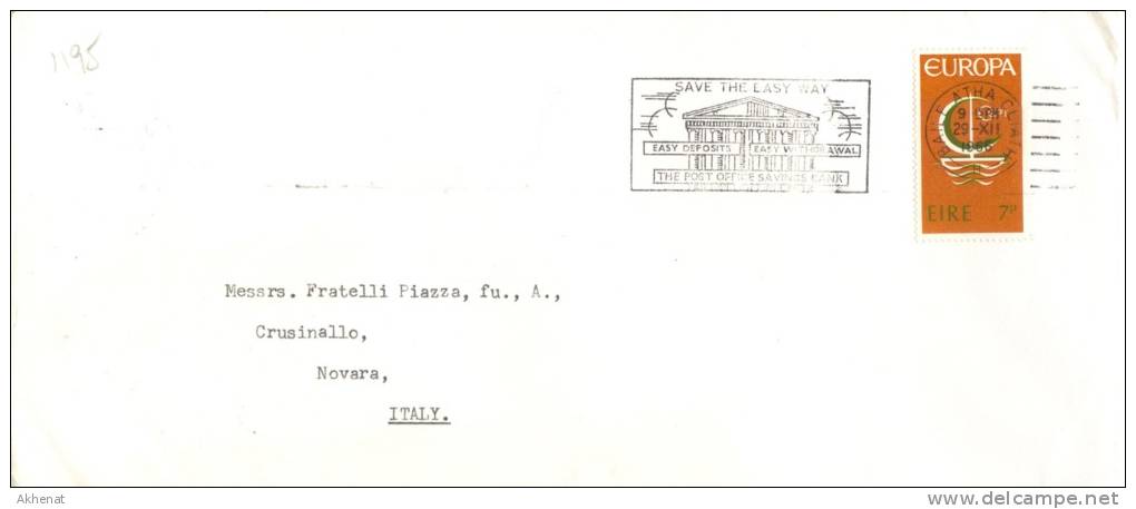 TZ1195 - IRLANDA , Lettera Commerciale Per L' Italia. - Storia Postale