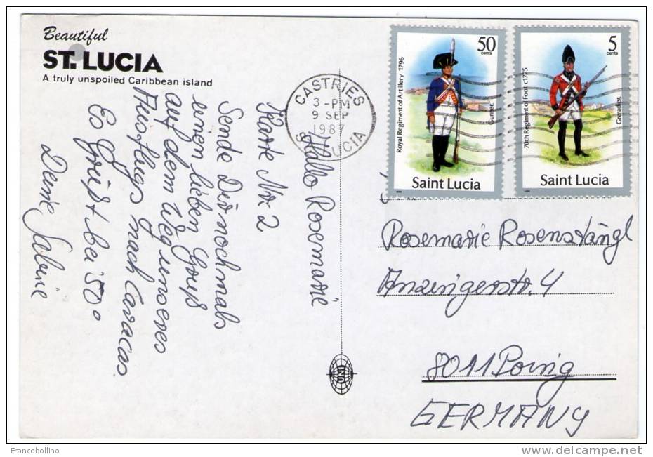 ST.LUCIA - VIEWS / THEMATIC STAMPS-UNIFORMS - Saint Lucia