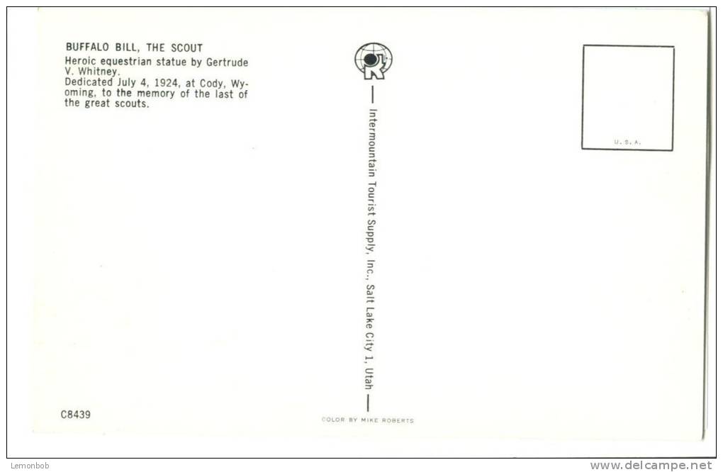 USA, Buffalo Bill, The Scout, Unused Postcard [12978] - Cody