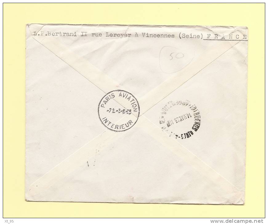 25e Anniversaire De La Traversee De L Atlantique Par Mermoz - 12 Mai 1955 - Paris Buenos Ayres - 1960-.... Cartas & Documentos