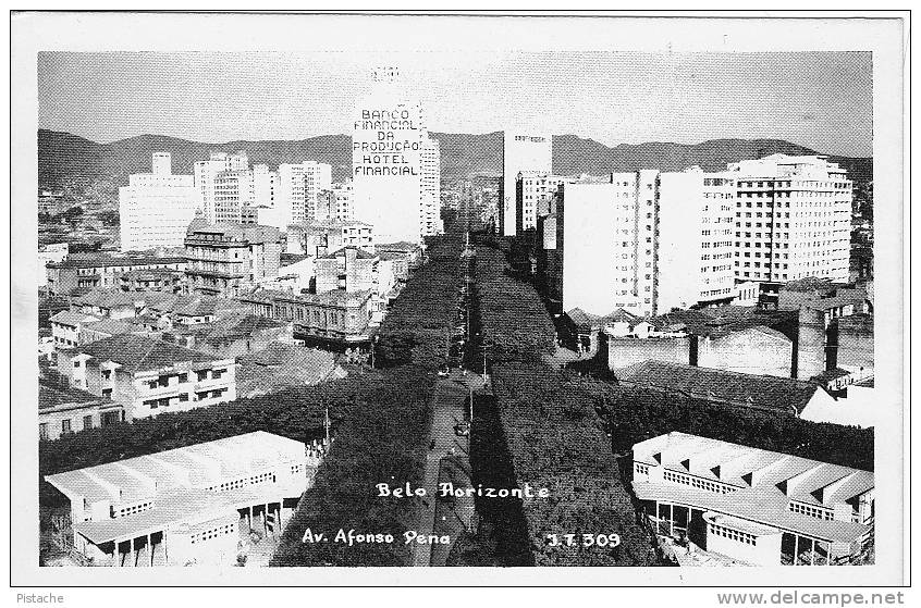 Carte Photo CPA - Belo Horizonte - Avenida Afonso Pena - Brésil Brazil - État TB - J.T. No  309 - Belo Horizonte
