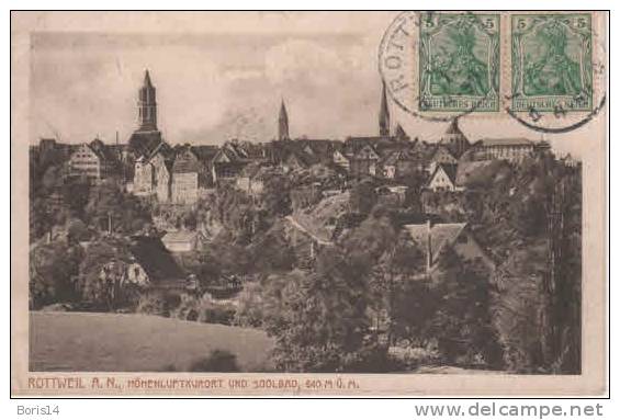 ALLEMAGNE - 1396 -   ROTTWEIL A . N --- HÖMENLUTKURORT  UND  SOOLBARD  640 M Û M - Rottweil