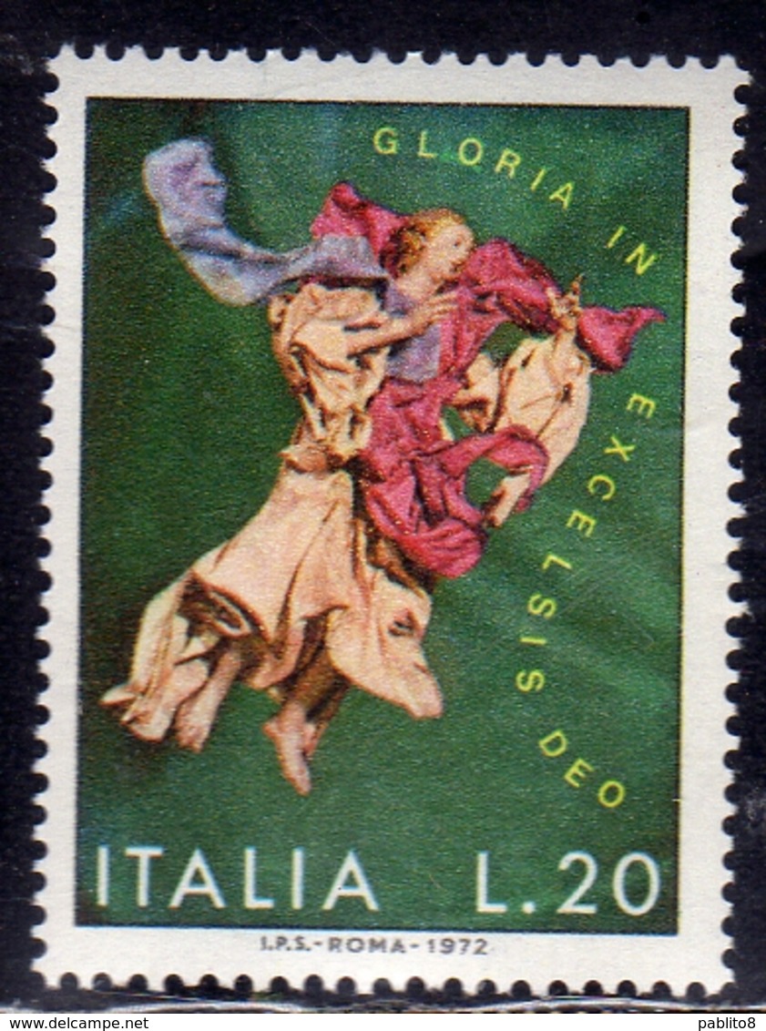 ITALIA REPUBBLICA ITALY REPUBLIC 1972 NATALE CHRISTMAS NOEL WEIHNACHTEN NAVIDAD NATAL LIRE 20 MNH - 1971-80:  Nuovi