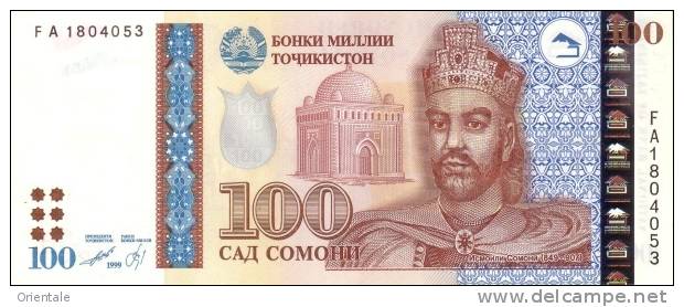 TAJIKISTAN P. 19a 100 S 1999 UNC - Tadjikistan