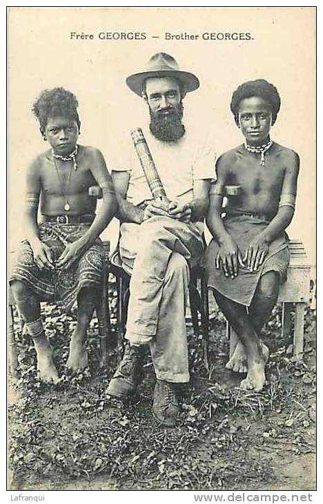 Oceanie- Ref 77- Papouasie Nouvelle Guinée - Frere Georges   -carte Bon Etat - - Papua Nuova Guinea