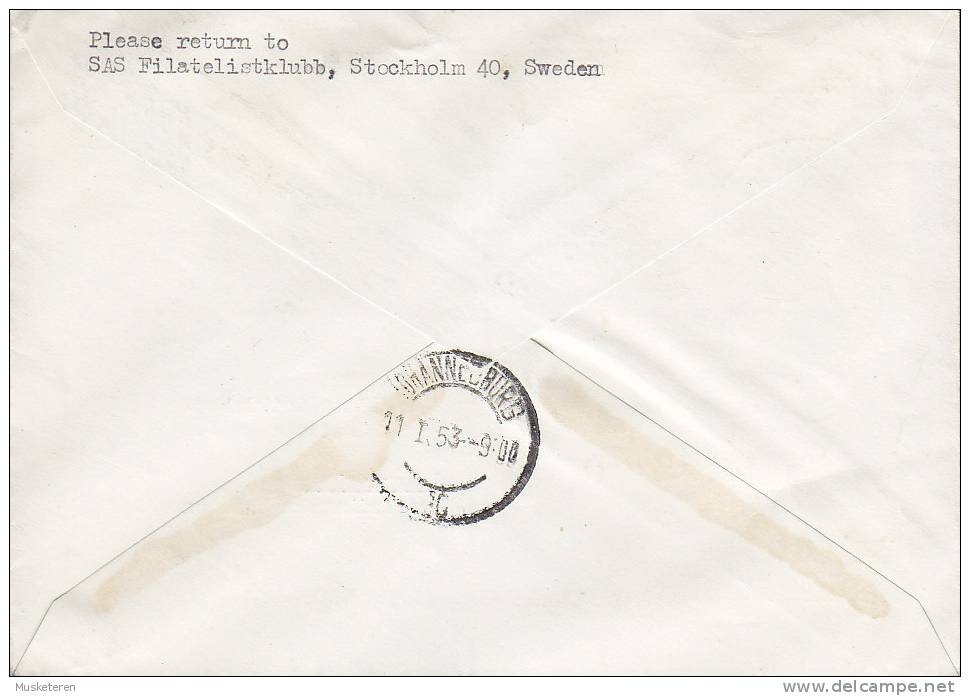 ## Sweden Airmail STOCKHOLM - TOKIO First Regular SAS Flight 1951 Cover Brief RETOUR (2 Scans) - Brieven En Documenten