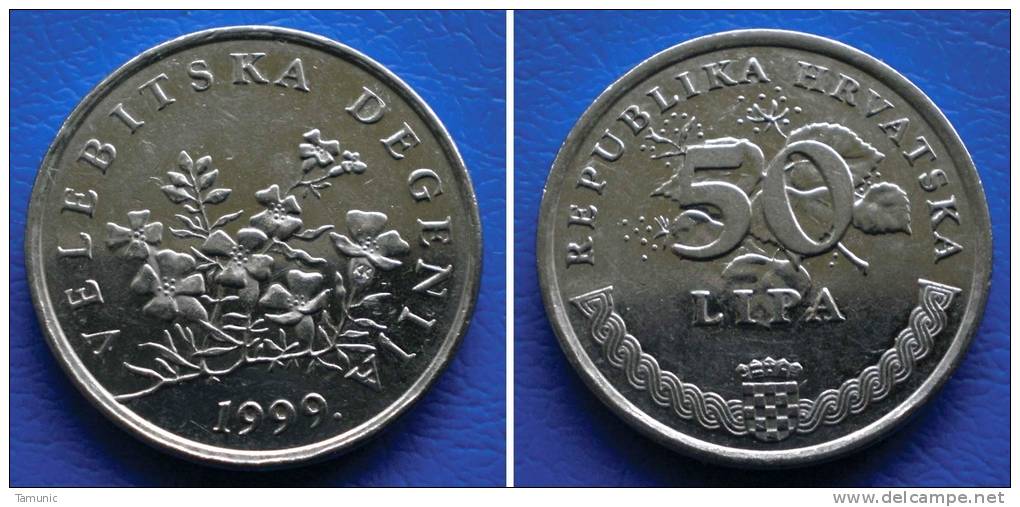 CROATIA  50 Lipa 1999 FLOWERS (VELEBITSKA DEGENIJA) - Croatia