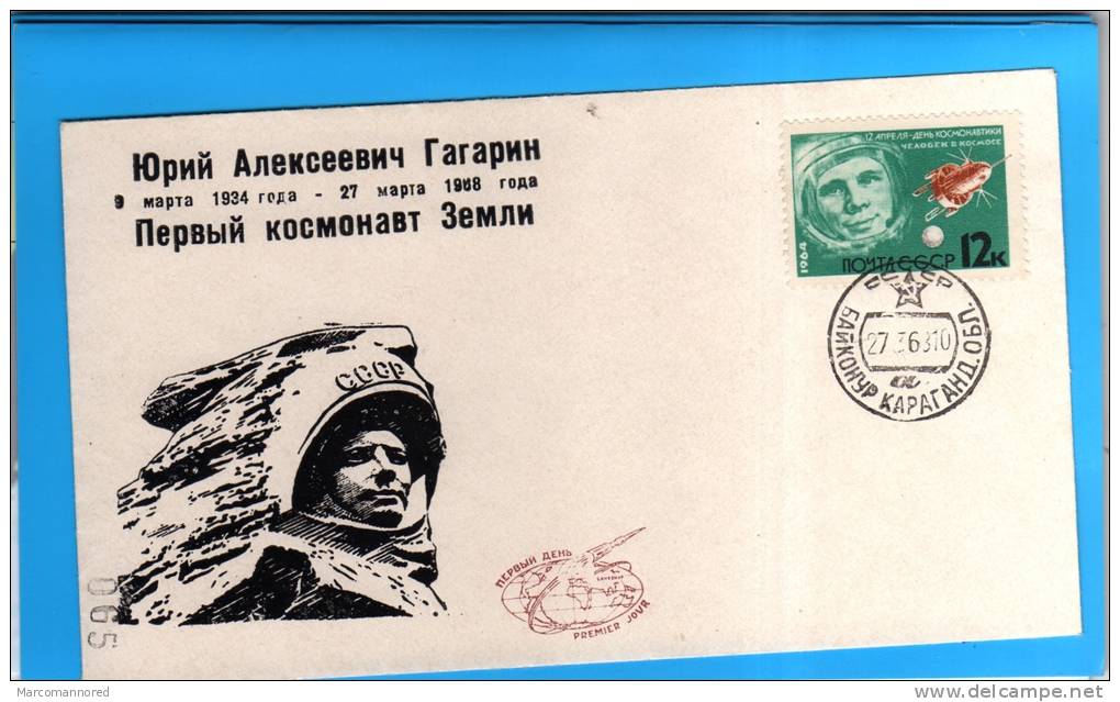 Morte Di Juri Gagarin-Cosmodromo Di Baikonur  27-3-68-Tir 150 - Russia & USSR