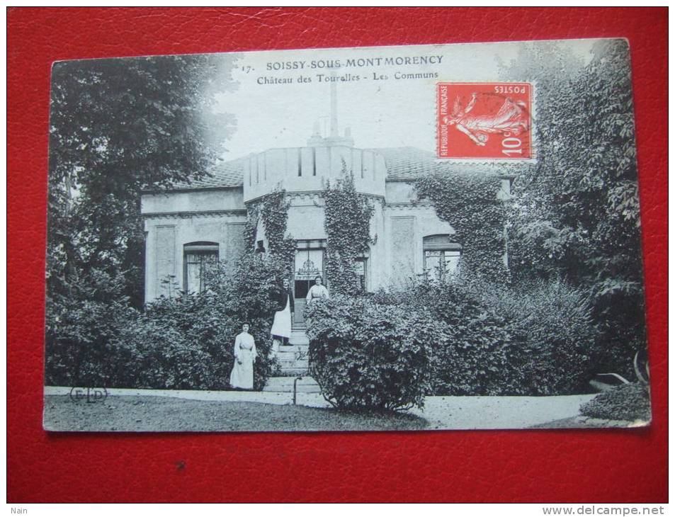 95 - SOISY SOUS MONTMORENCY - CHATEAU DES TOURELLES " LES COMMUNS " - PERSONNEL.+ Cachet LIBRAIRIE  " ROBERT PAPILLON " - Soisy-sous-Montmorency