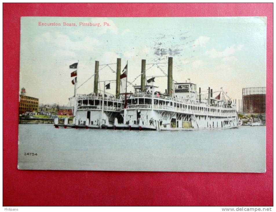 - Pennsylvania > Pittsburgh   Excursion Boats 1909 Cancel= = ==ref 757 - Pittsburgh