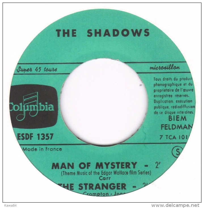 EP 45 RPM (7")  The Shadows  "  F.B.I  " - Instrumental