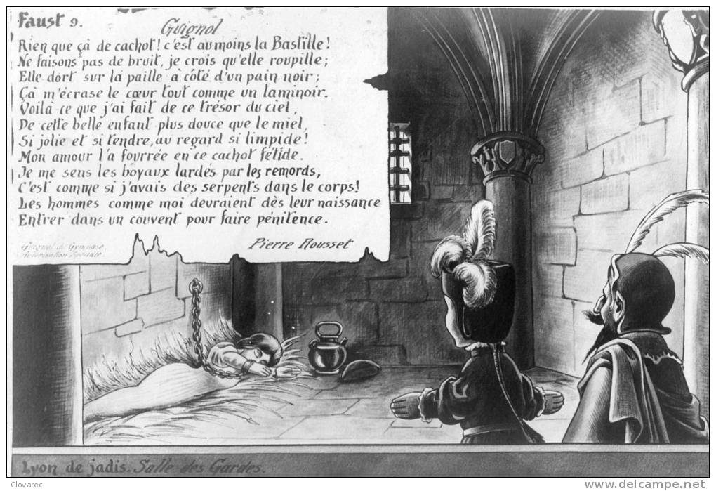 LOT DE 10 CARTES série complète FAUST   "GUIGNOL"   texte de PIERRE ROUSSET