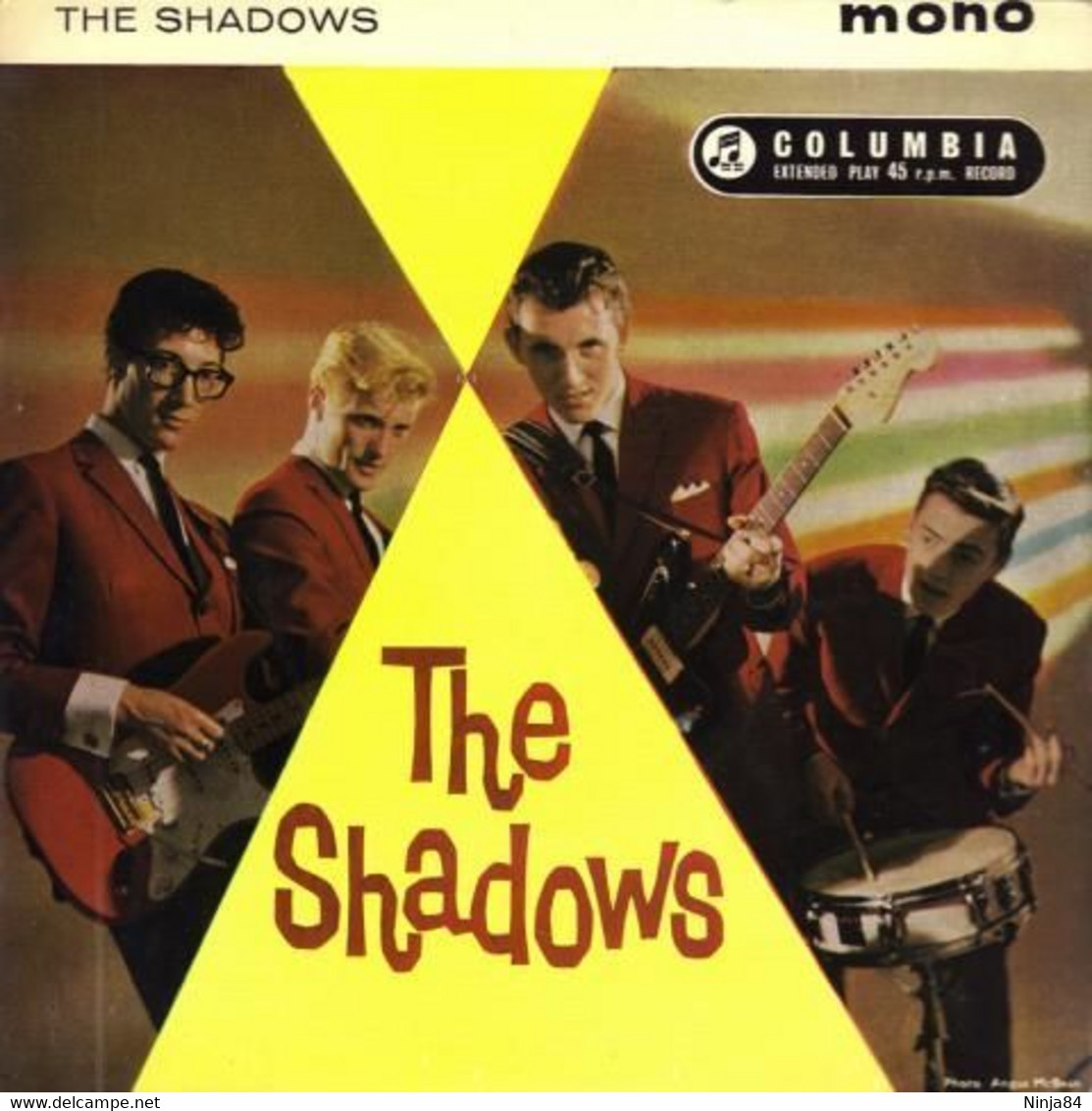 EP 45 RPM (7")  The Shadows  "  Mustang  "  Angleterre - Instrumental