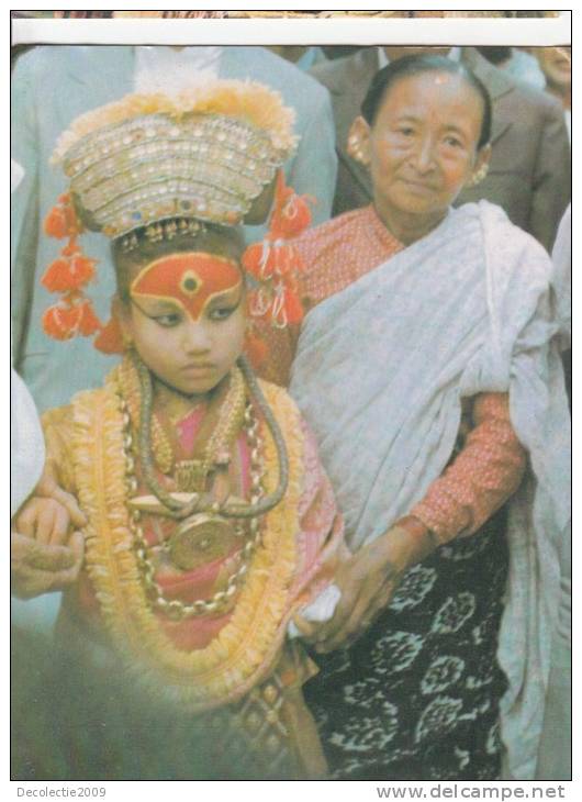 BR28219 Living Goddess Kumari  Nepal   2  Scans - Nepal