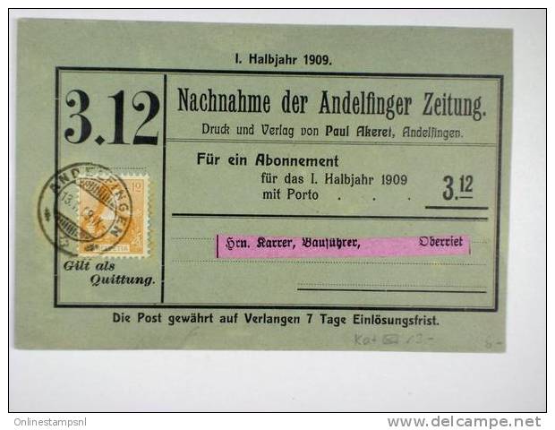 Switserland:  1909 Nachname Karte - Briefe U. Dokumente