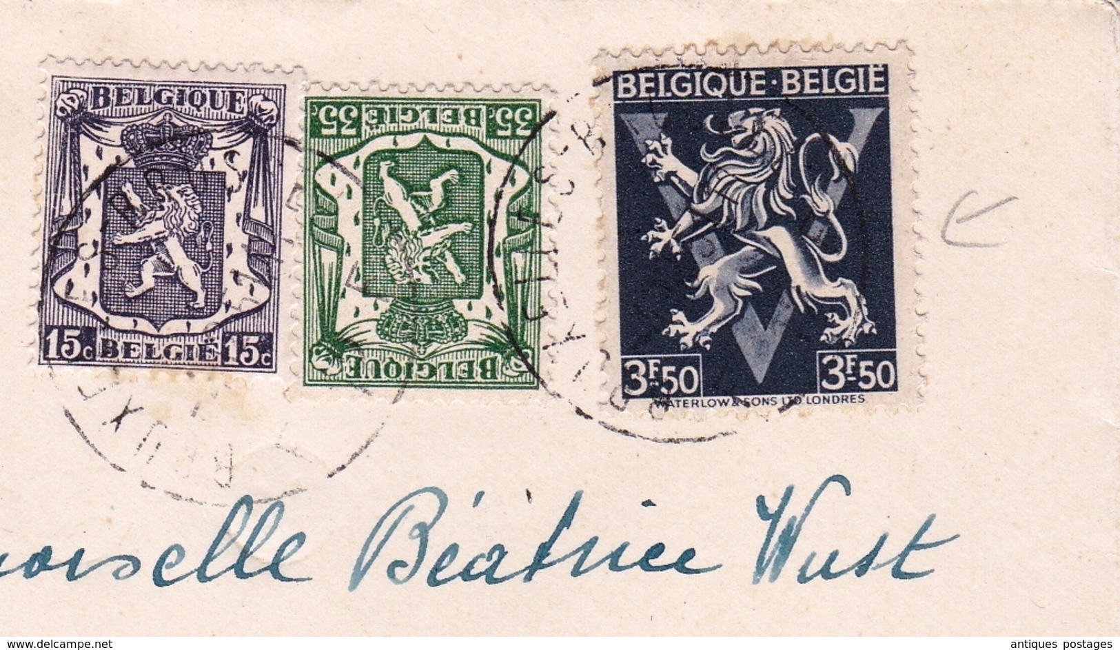 Lettre Belgique Bruxelles 1951 Pour La Suisse - 1929-1937 Heraldischer Löwe