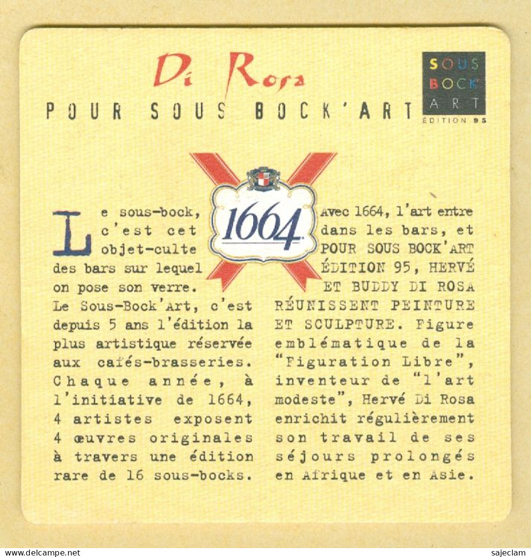 1 S/b Bières 1664 (R/V) "Di Rosa" - Sous-bocks