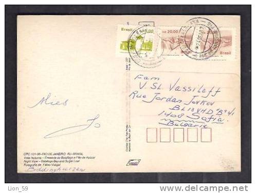 130439 / RIO DE JANEIRO - NIGHT VIEW + STAMPS  1987 Brazil Bresil Brasilien Brazilie - Lettres & Documents