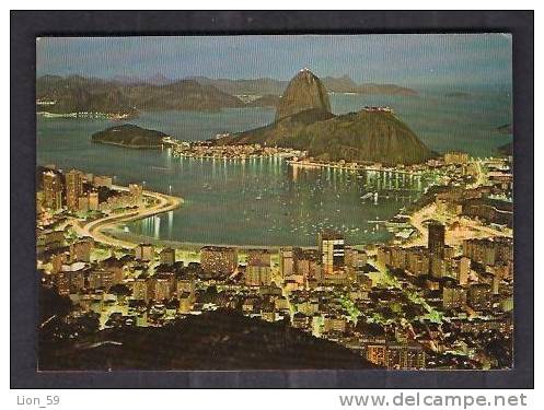 130439 / RIO DE JANEIRO - NIGHT VIEW + STAMPS  1987 Brazil Bresil Brasilien Brazilie - Cartas & Documentos