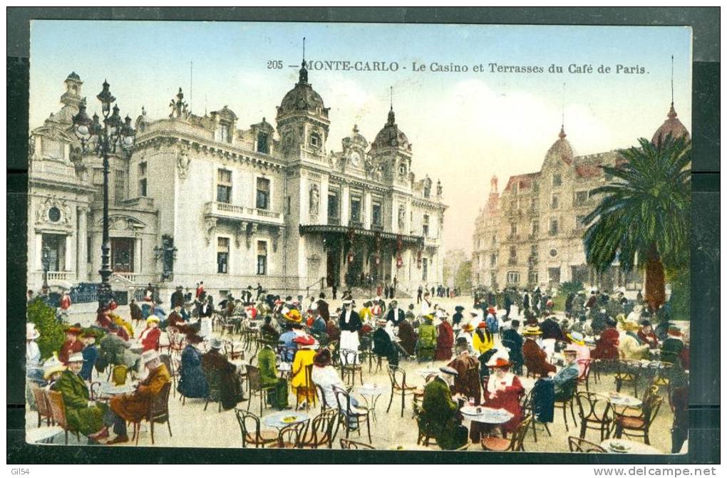 Monte Carlo - Le Casino Et Terrasse Du Café De Paris  - Uj91 - Autres & Non Classés