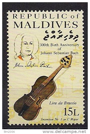 1985 Maldives Malediven Mi. 1115 **MNH   Lira Da Braccio - Música