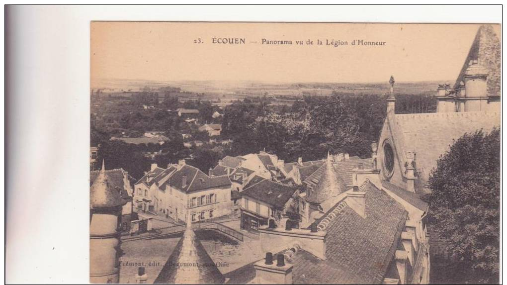 CPA  -   23.  ECOUEN   - Panorama Vu De La Légion D´Honneur - Ecouen