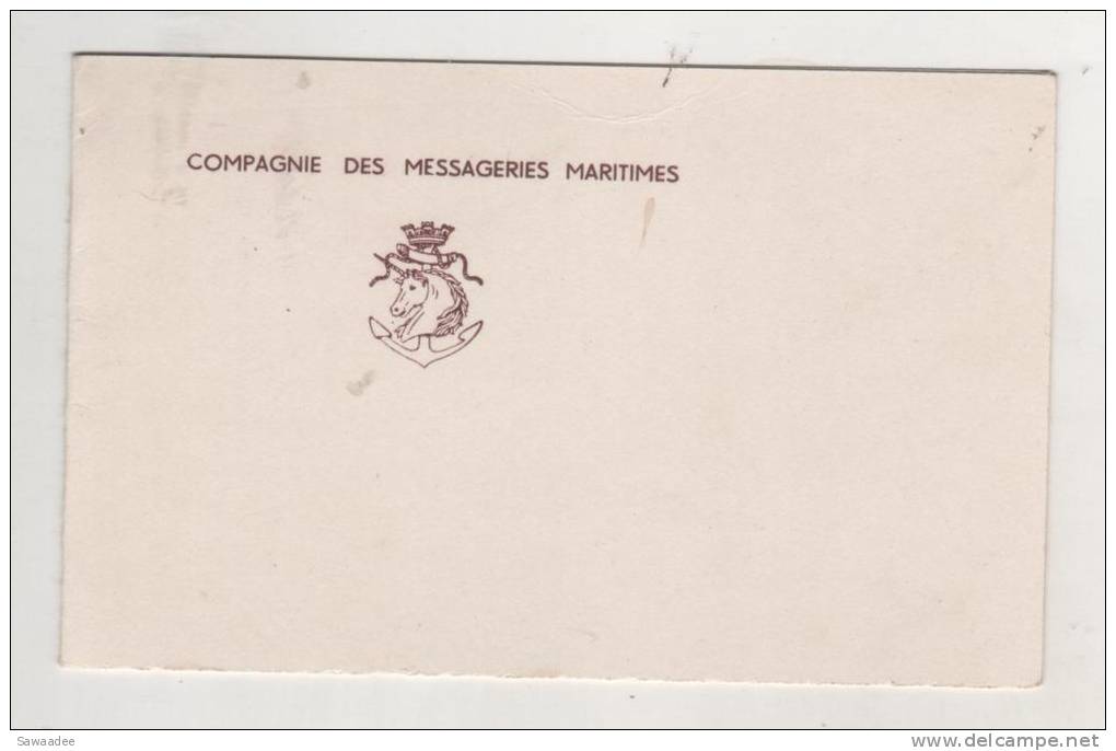 CARTE - LE COMMANDANT ET L'ETAT MAJOR DU PAQUEBOT "CAMBODGE" Adressent Un "Au Revoir" - Mer Du Japon Le 7 Mai 1962 - Other & Unclassified