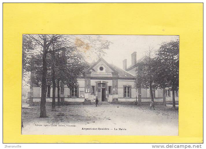 CPA - 18 -  ARGENT SUR SAULDRE - La Mairie  - Place De La Mairie   - Lot De 2 Cartes - Argent-sur-Sauldre