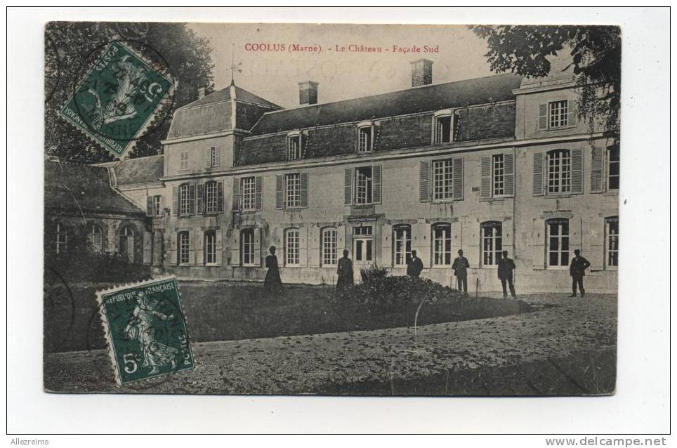 CPA 51 :  COOLUS   Le Château   Animée   1908    A   VOIR   !!!!! - Autres & Non Classés