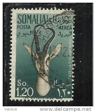 SOMALIA AFIS 1955 ANIMALS GAZELLE FAUNA - ANIMALI GAZZELLA 1,20 - ANIMAUX FAUNE USED - Somalia (AFIS)