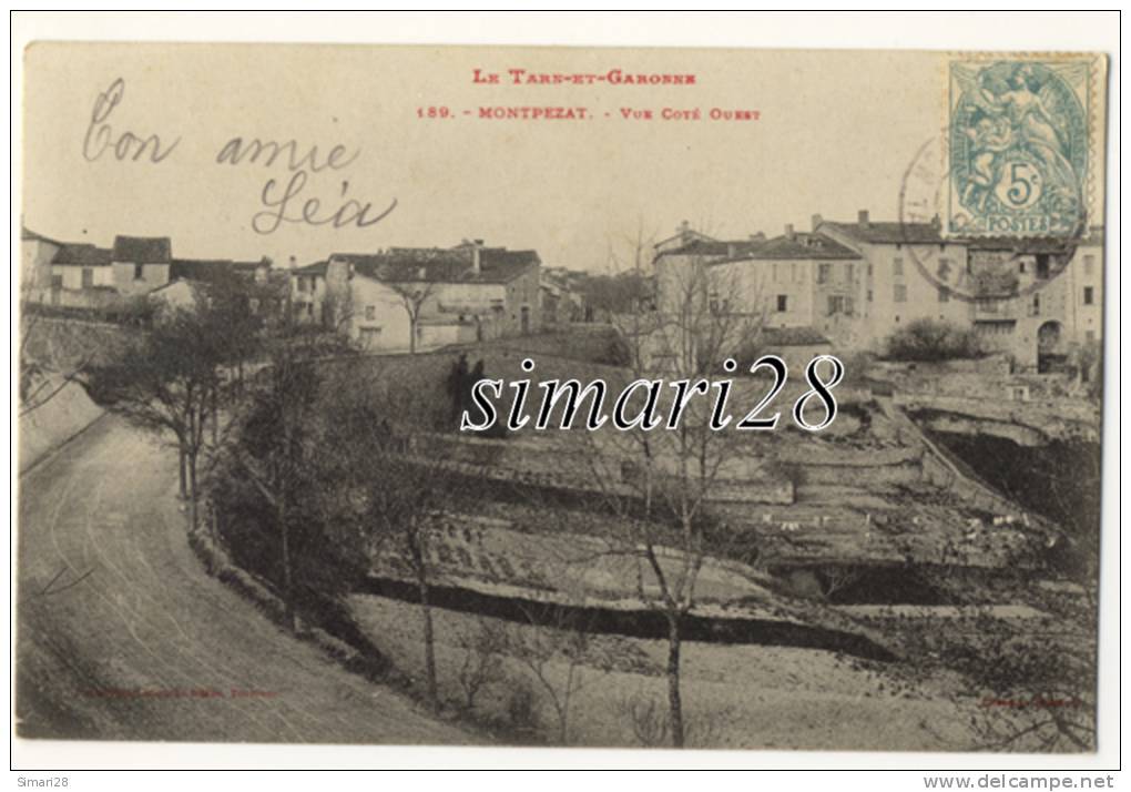 MONPEZAT - N° 189 - VUE COTE OUEST - Montpezat De Quercy