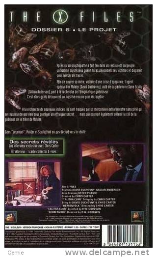 THE X FILES  ° **** Aux Frontieres Du Reel  ***dossier 6  Le Projet - Fantascienza E Fanstasy