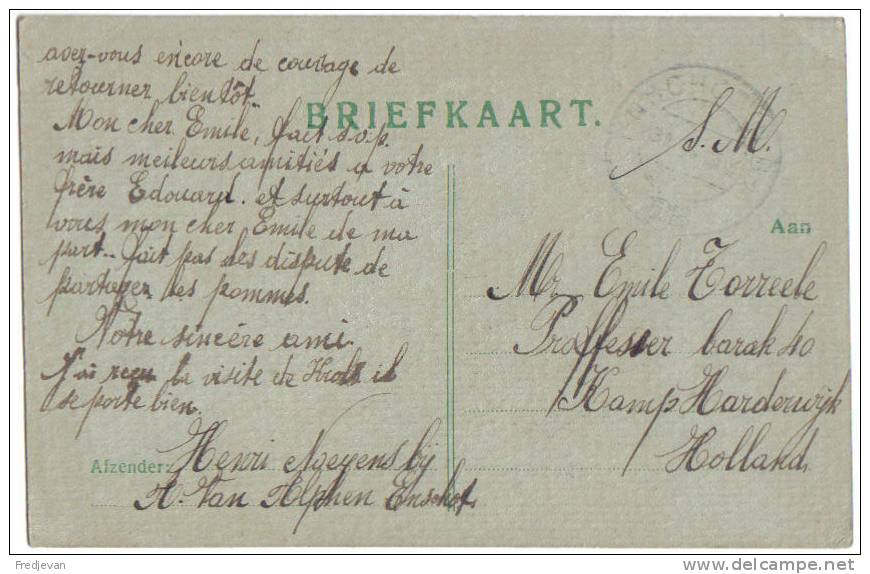 Hardewijck / Briefkaart Verzonden Naar Barak 40 - Kamp Hardewijck - Holland  1918 - Harderwijk