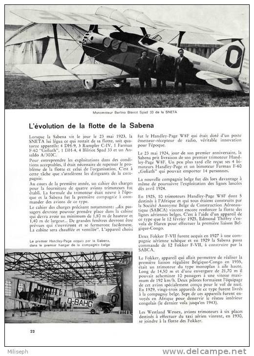Extraits De Presse - USINES Et INDUSTRIES - 1965 - LA SABENA 1923 / 1965 - LA REGIE DES VOIES AERIENNES -    (2917) - Luchtvaart
