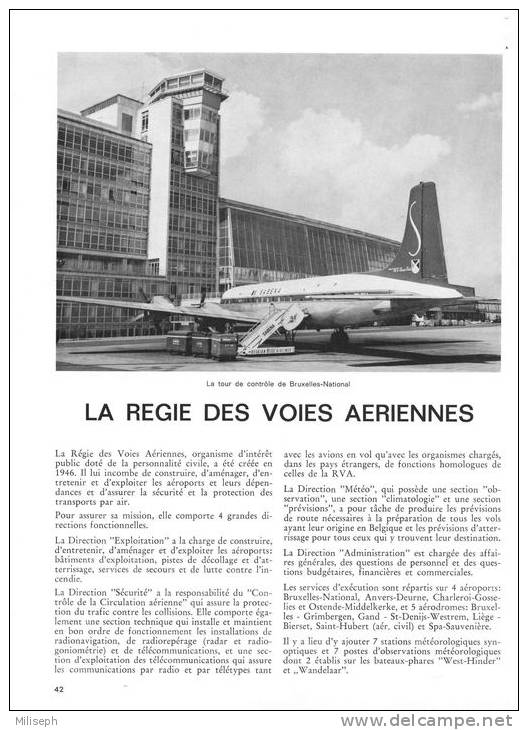 Extraits De Presse - USINES Et INDUSTRIES - 1965 - LA SABENA 1923 / 1965 - LA REGIE DES VOIES AERIENNES -    (2917) - Aviazione