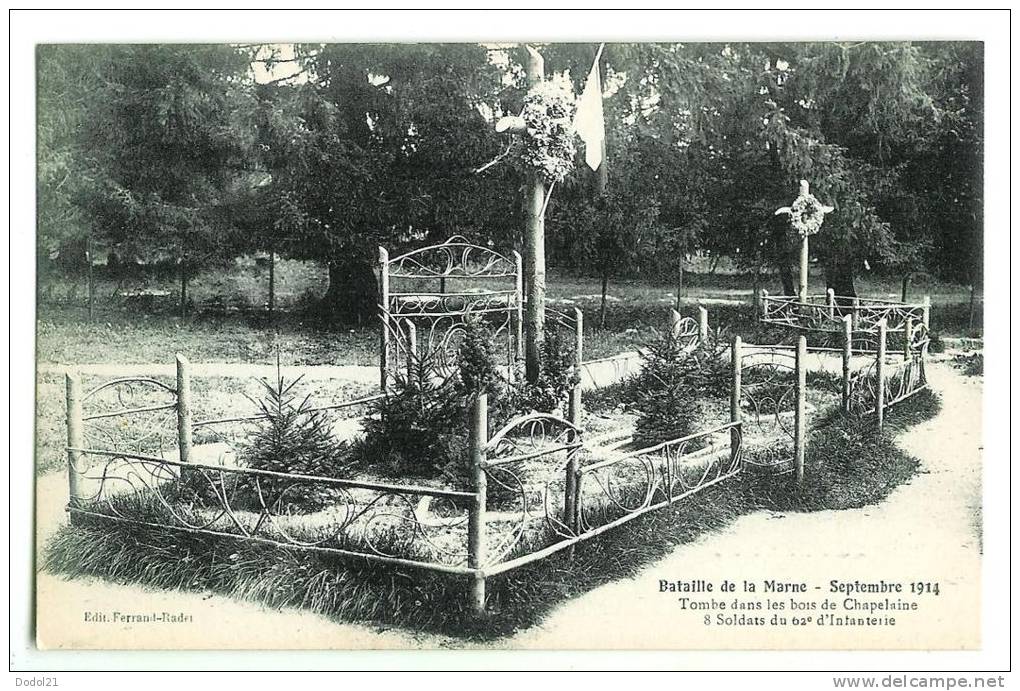 Bataille De La Marne - Tombe Dans Les Bois De Chapelaine - Otros & Sin Clasificación