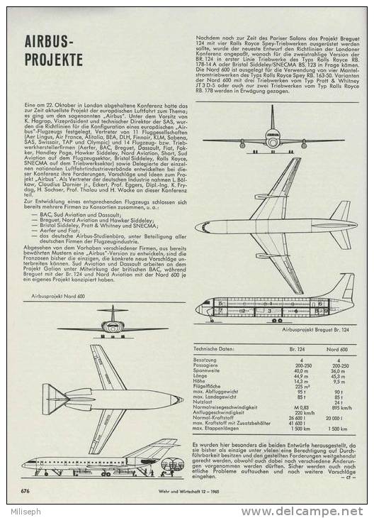 WEHR UND WIRTSCHAFT - DEFENSE ET ECONOMIE -  Revue Problèmes Economiques De La Défense Et De L´AVIATION - 1965    (2918) - Fliegerei