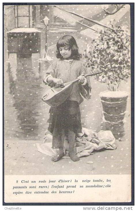 CPA 1904 - ENFANT FILLETTE MANDOLINE - SERIE LA MENDIANTE DU PANTHEON - N°2 - - Collections, Lots & Séries