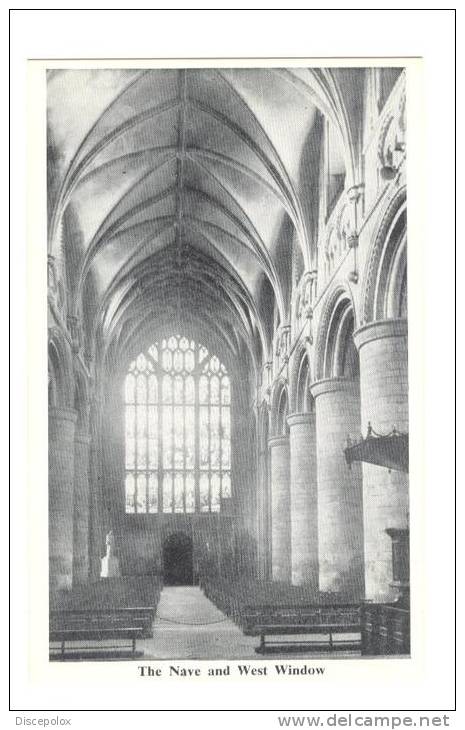 G1441 Gloucester Cathedral - The Nave And West Window - Old Mini Card / Non Viaggiata - Gloucester