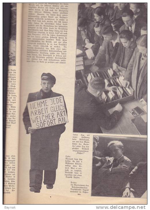 THIRD REICH  -  ILLUSTRIERTER BEOBACHTER  -   128 PAGES  -  ANTI JEWISH PROPAGANDA,  Kdf BAUT SCHIFFE, SIEDLUNGEN, - Deutsch