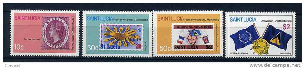 S	Ste Lucie ** N°  551 à 554 - 1er Ann. De L'adhésion à L'U.P.U - St.Lucia (1979-...)
