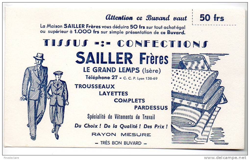 Buvard - Tissus Confection Sailler Frères - Textile & Vestimentaire