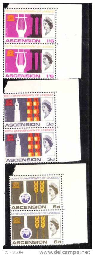 Ascension 1967 UNESCO Anniversary Issue Omnibus Blk Of 2 MNH - Ascensione