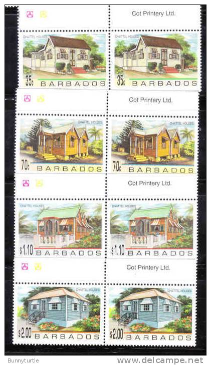 Barbados 1996 House Feature Chattel Blk Of 2 MNH - Barbados (1966-...)