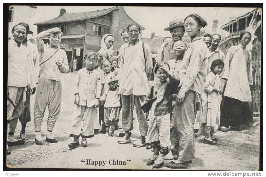 China  HAPPY CHINA   The Universal Postcard & Picture Co. Shanghai - Cina